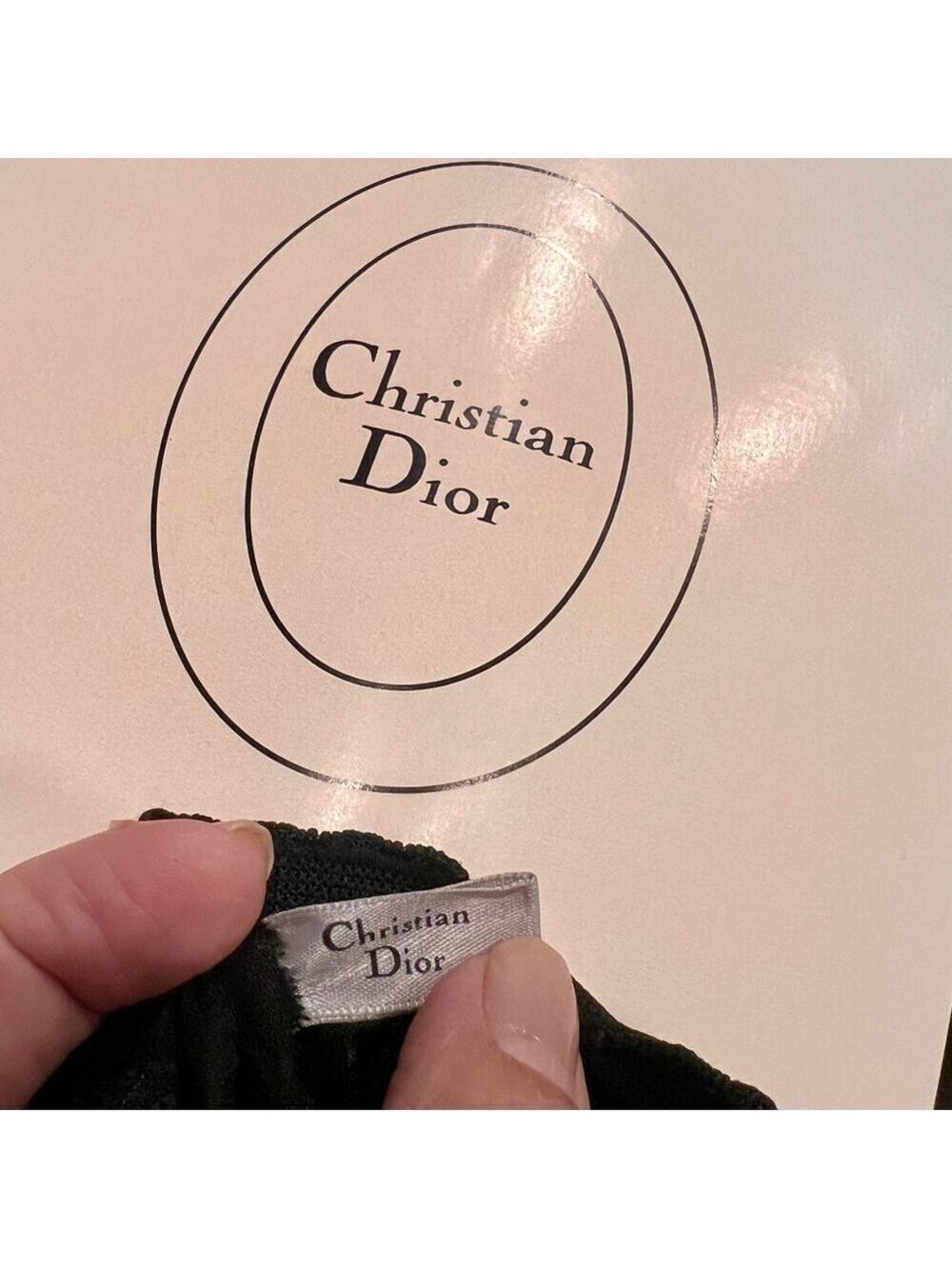 CHRISTIAN DIOR 3 pack vintage Diorissimo pantyhose. Black Orchid Size 3 - Picture 7 of 7